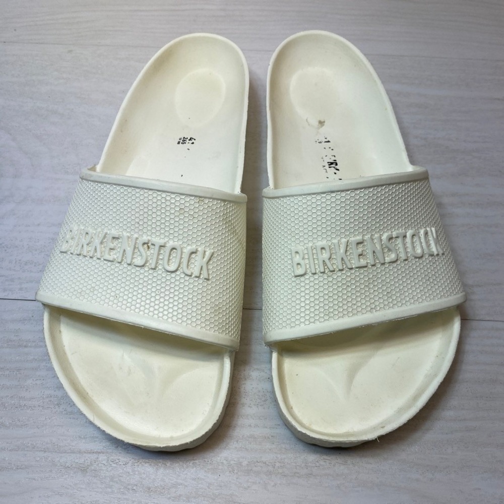 Birkenstock Womens 10 41 Barbados Slide Sandal Sporty White EVA Lightweight Logo
